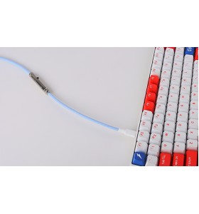 Factory direct sales coiled detachable 1.5M MINI XLR plug Aviation Plug Type-C to USB Mechanical Keyboard cable spring cable